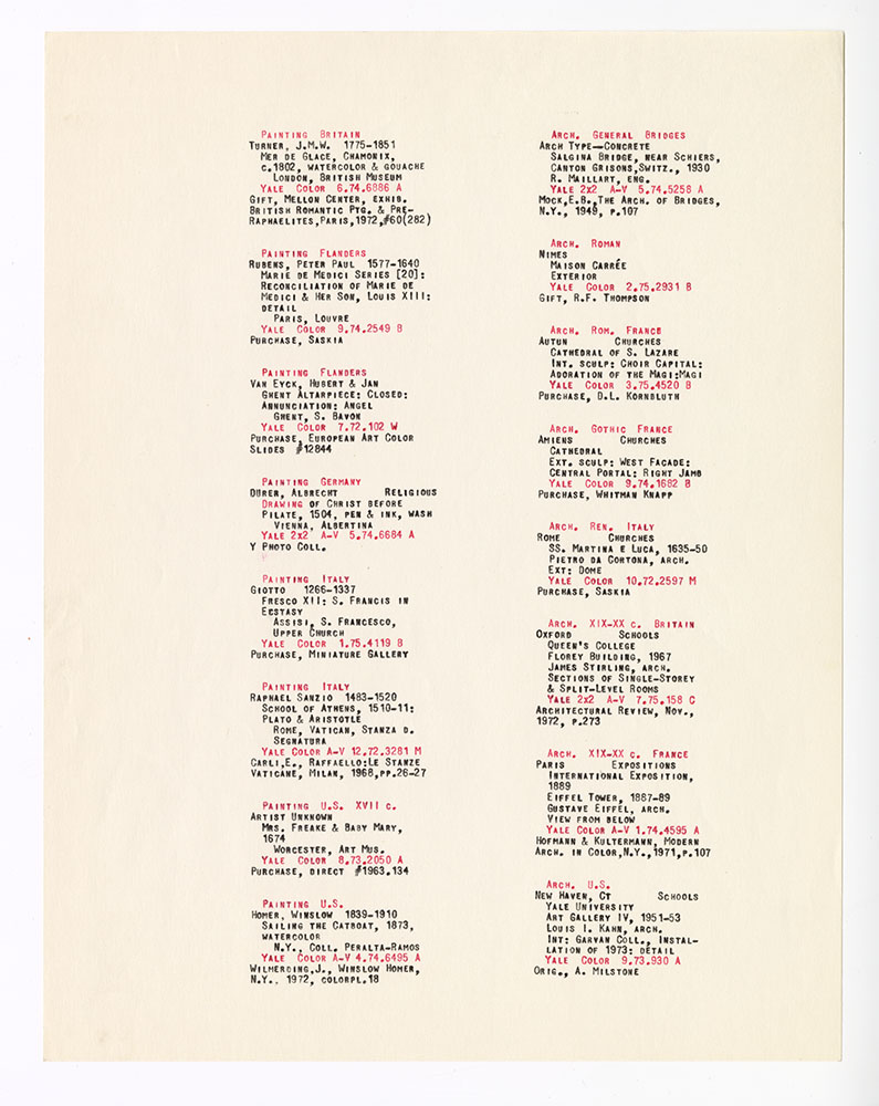 Slide Labels · Yale University Library Online Exhibitions